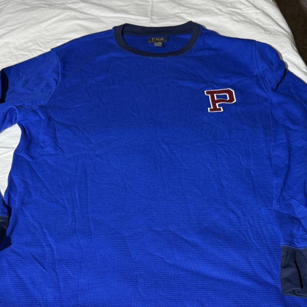 Polo by Ralph Lauren Men's Royal Blue Long Sleeve Tee Thermal